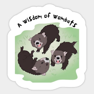 A Wisdom of Wombats Sticker